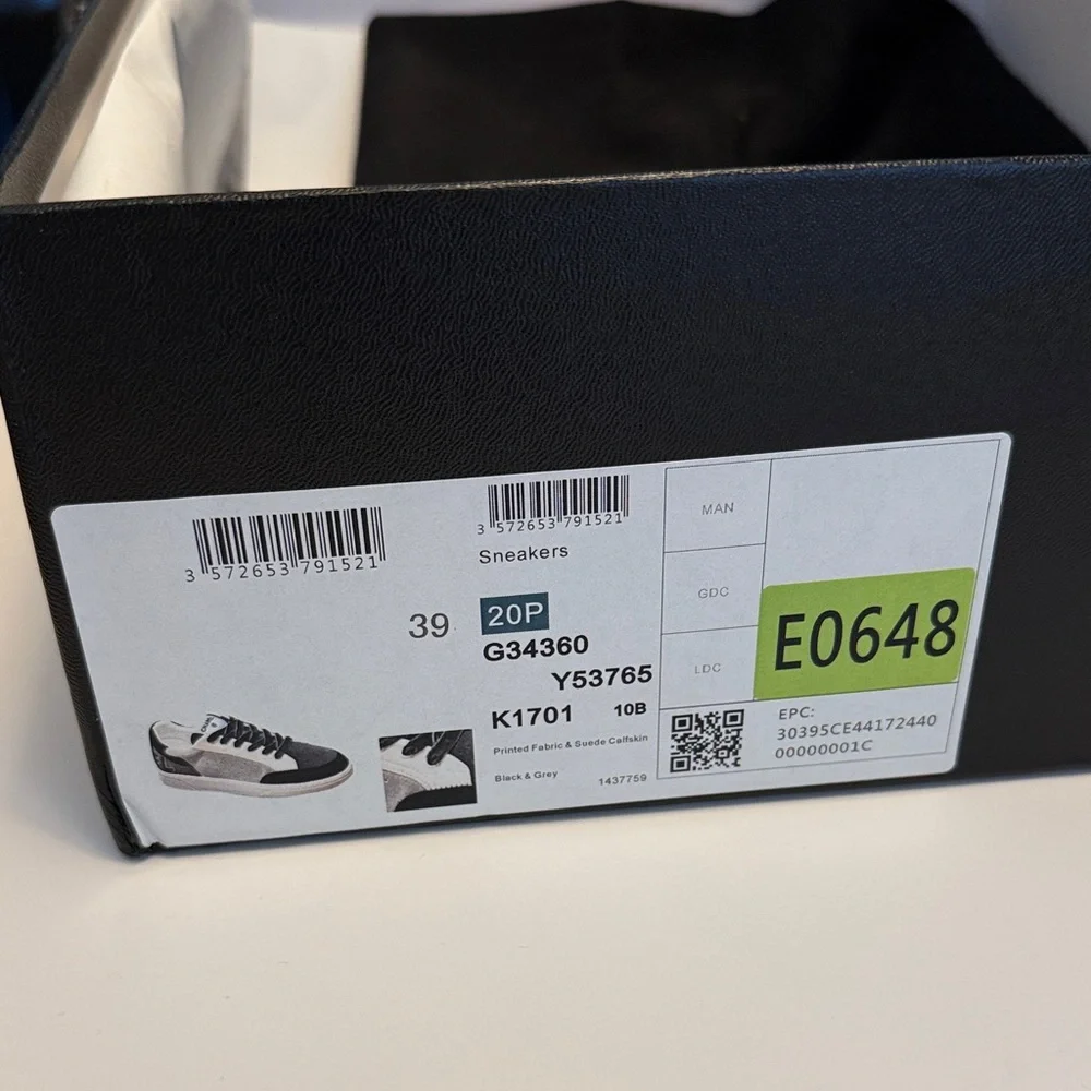 Chanel Low Top Suede Black and White Women’s Sneakers Size 39
